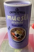Mängden socker i Muesli Crunchy Heidelbeere