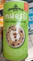 Mängden socker i Muesli Früche und Nüsse