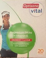 Mängden socker i Magnesium sticks + vitamin E