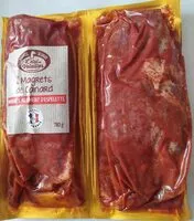 Mängden socker i 2 magrets de canard (marinés au piment d'Espelette)