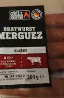Mängden socker i ALDI BBQ Grobe Merguez Bratwurst 360 g € 3,49 Packung (1 kg = € 9,69) inkl. MwSt. Aus Rind- und Lammfleisch.