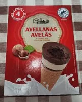 Mängden socker i Helado de avellanas con chocolate y pepitas