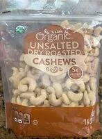 Mängden socker i Organic unsalted cashews