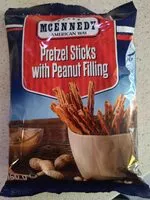 Mängden socker i Pretzel sticks with peanut filling