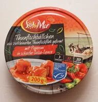 Mängden socker i Thunfischbällchen mit Peperoni in scharfer Salsa Sauce