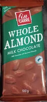 Mängden socker i fin CARRÉ Whole Almond Milk Chocolate