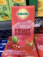 Mängden socker i Frisse fruitdrank framboos cranberry
