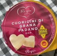 Mängden socker i Cuoricini di grana padano