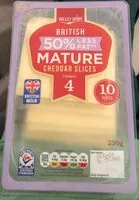 Mängden socker i Mature cheddar slices 50% less fat