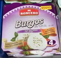 Mängden socker i Queso burgos sin lactosa