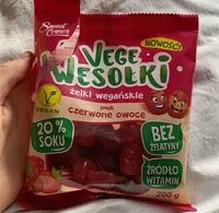 Mängden socker i Vege wesołki smak czerwone owoce