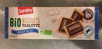 Mängden socker i Biscuits tablette chocolat au lait Bio