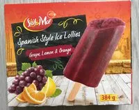 Mängden socker i Hroznovo citronovo pomerančový sorbet