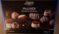 Mängden socker i Pralinen, klassische Mischung