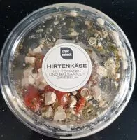 Mängden socker i Hirtenkäse mit Tomaten und Balsamico-Zwiebeln