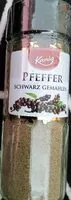 Mängden socker i Pfeffer schwarz gemahlen