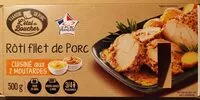 Mängden socker i Rôti filet de porc cuisine aux 2 moutardes