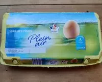 Mängden socker i Oeufs frais Plein Air