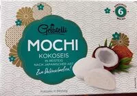 Mängden socker i Mochi Kokoseis in Reisteig