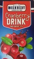 Mängden socker i Cranberry drink 27% fruit