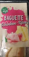 Mängden socker i Baguette Schinken Käse