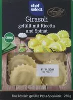 Mängden socker i Girasoli gefüllt mit Ricotta und Spinat