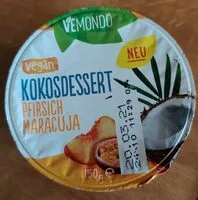 Mängden socker i Vemondo vegan Kokosdessert Pfirsich Maracuja