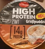 Mängden socker i High-Protein-Grießpudding - Zimt