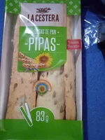 Mängden socker i Artesanas con pipas, Crunchy Breadsticks with Sunflower Seeds