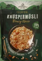 Mängden socker i Premium-Knuspermüsli - Honig-Nuss