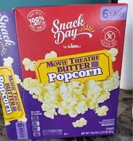 Mängden socker i Movie Theatre Butter Popcorn