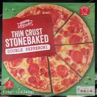 Mängden socker i Thin Crust Stonebaked Double Pepperoni Pizza