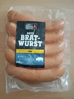 Mängden socker i Rote Bratwurst Käse, 450g