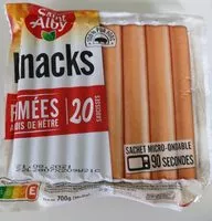 Mängden socker i Knacks fumées au bois de hêtre