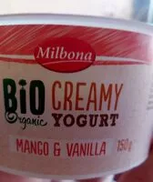 Mängden socker i Bio creamy yogurt mango&vanilla