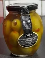 Mängden socker i Olives vertes farcies à l'ail et au poivron rouge