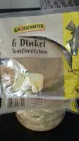 Mängden socker i Dinkel Toastbrötchen