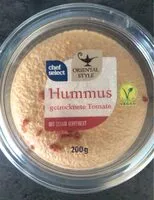 Mängden socker i Hummus getrocknete Tomaten mit Sesam