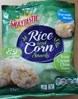 Mängden socker i Rice and corn snacks; Sour cream and Chive