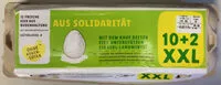 Mängden socker i 12 fische Eier aus Bodenhaltung