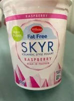 Mängden socker i Skyr Icelandic style yogurt raspberry