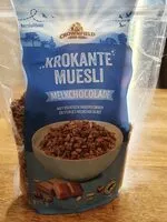 Mängden socker i krokante muesli melkchocolade met havervlokken en melkchocolade