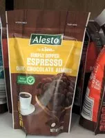 Mängden socker i Simply dipped espresso dark chocolate almonds