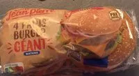 Mängden socker i 4 pains burger géant nature