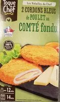 Mängden socker i Cordons bleu de poulet au comté