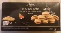 Mängden socker i Macarons foie gras et figue