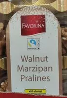 Mängden socker i Walnut marzipan praline