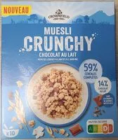 Mängden socker i Muesli Crunchy - Chocolat au lait