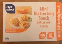 Mängden socker i Mini Blätterteig Snack Butternut-Kürbis
