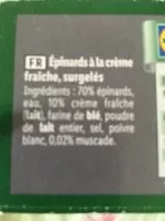 Mängden socker i Épinards hachés à la crème fraîche